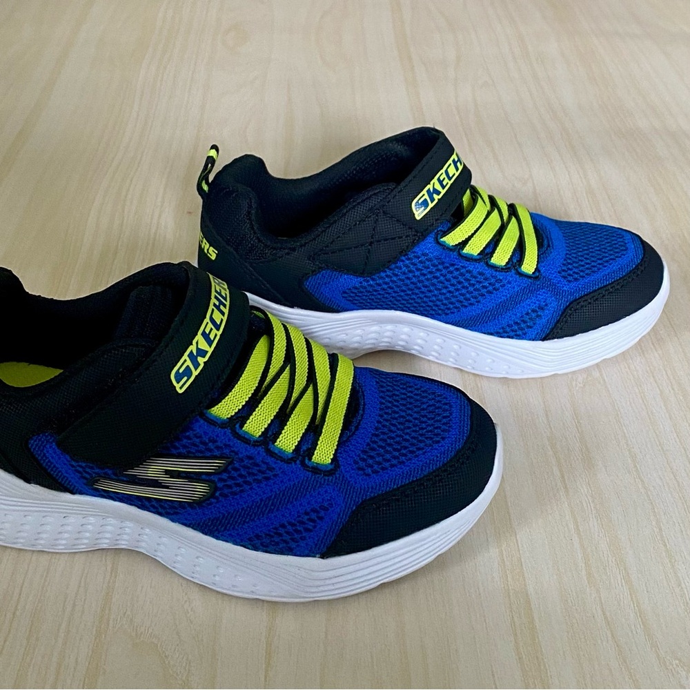 Skechers Kids' Vibrant Blue and Black Sneakers